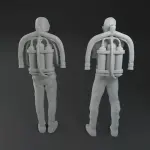 JAMES BOND 007 Sean Connery THUNDERBALL and MOVIE POSTER JET PACK - 2 FIGURE SET