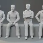 THE MONKEES 1:24 4 Figure Set Peter Davey Micky Mike 3D Printed Seated or Standing