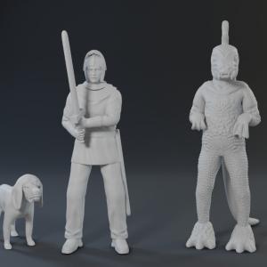 Lost in Space Characters - Questing Beast - 3D Printed - 1:24 scale