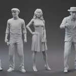 The Rocketeer - Betty Peevy Lothar Butch - 8 Piece Set - 1:24