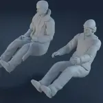 BLADE RUNNER SPINNER CAR and 12 Figure Set - 1:24 1:18