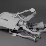 Planet of the Apes Beneath Icarus - Launch or Crash Base with 2 figures