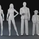 James Bond - The Man with the Golden Gun - 6 figures plus AMC (2 Versions) - 1:32