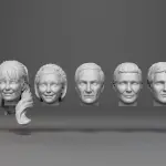 Lost in Space Season 2 Robinsons Don West Dr Smith Sculpts 3D Print