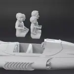 Gerry Anderson Supercar - 7 inches long - 5 Figure Set