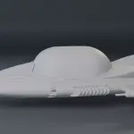 Gerry Anderson Supercar - 7 inches long - Clear Canopy