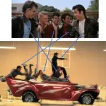 Grease - Grease Lightning and Thunder Road - 10 Figure set