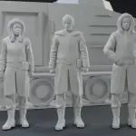Battlestar Galactica - Colonial LANDRAM - 6 inches long - BONUS 3 Figures