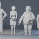 Dennis the Menace- Margaret Mitchells Wilsons - 6 Figure Set - 1:18