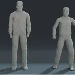 Dracula, Frankenstein, Wolfman, Creature Black Lagoon 1:24 Scale 4 Figure Set 3D Printed