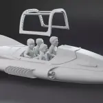 Gerry Anderson Supercar - 7 inches long - 5 Figure Set