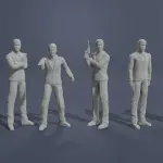 James Bond Set - Connery Lazenby Moore Dalton Brosnan Craig - 1:18 AutoArt