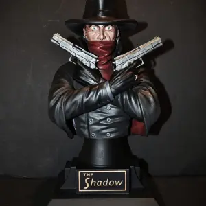 The Shadow KNOWS 3D Print Statue Bust 8 inches Unpainted Various Sizes Available
