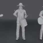 Back to the Future - ZZ TOP BAND or Concert version - 3 Figure Set - 1:24 1:18