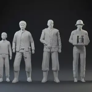 Lost in Space Characters -  Treasure Planet  - 3D Printed - 1:24 scale