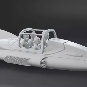 Gerry Anderson Supercar - 7 inches - 10 Figure Set - Seated and Standing