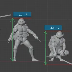 Teenage Mutant Ninja Turtles 4 Pieces 1:24 Donatello Raphael Leo Michael Angelo