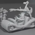 The FLINTSTONES - 6 Piece Set - 1:24