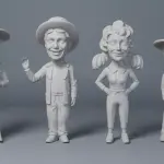 THE BEVERLY HILLBILLIES - 4 FIGURES - 1:24 1:18 1:12