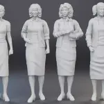 Grease Pink Ladies - 4 Figures - 1:24