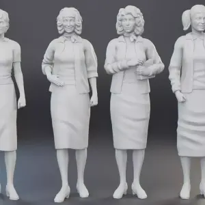 Grease Pink Ladies - 4 Figures - 1:24