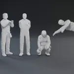 Battlestar Galactica - 9 Piece Viper Crew Set - 1:48 1:32