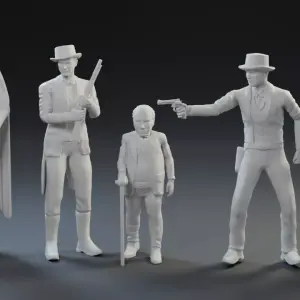 Wild Wild West - Jim West Artemus Loveless Voltaire - 6 Figure Set - 1:24