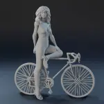Charlies Angels - Farrah Fawcett Majors 1980's Iconic Bike Poster Pose - 4.5 inches