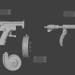 Doc Savage Super Machine Pistol Gun Weapon - 1:1 - 22 inches long
