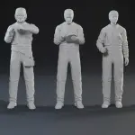 Battlestar Galactica - 9 Piece Viper Crew Set - 1:48 1:32