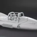 Gerry Anderson Supercar - 7 inches long - 5 Figure Set
