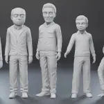 Gerry Anderson Supercar - 7 inches - 10 Figure Set - Seated and Standing
