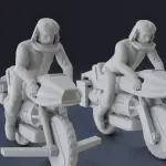 Battlestar Galactica 1980 - 2 Turbine Motorcycles Set - Apollo Starbuck