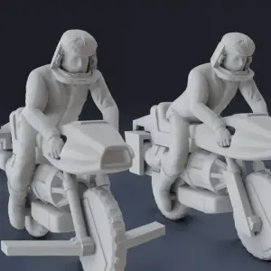 Battlestar Galactica 1980 - 2 Turbine Motorcycles Set - Apollo Starbuck
