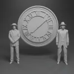 Back to the Future 3 - Doc Marty Clara CLOCK 6 Piece Set 3D Print 1:18 OR 1:24