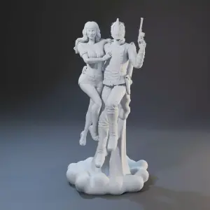 The Rocketeer and Betty - In flight - 1:18