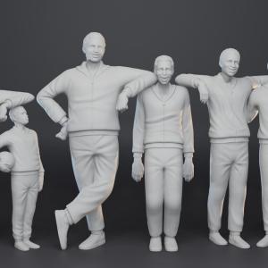 Harlem Globetrotters - 6 Figure Set - Meadowlark Curly Geese Gipson - 1:24 1:18