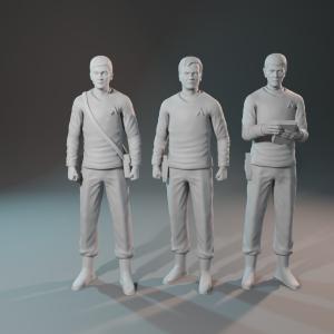 Star Trek - Landing Party - McCoy, Kirk and Spock 1:32 1:24