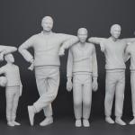 Harlem Globetrotters - 6 Figure Set - Meadowlark Curly Geese Gipson - 1:24 1:18