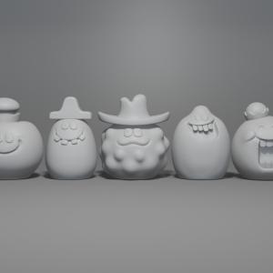 Pillsbury Funny Face - 7 Piece - Goofy Grape Lefty Lemon Loudmouth Lime Freckle Face Strawberry and more