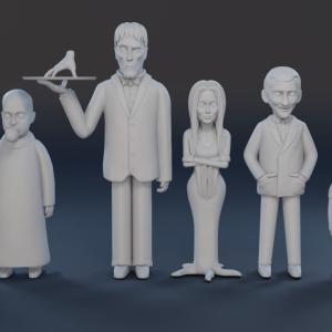THE ADDAMS FAMILY - 7 Figure Set - 1:24
